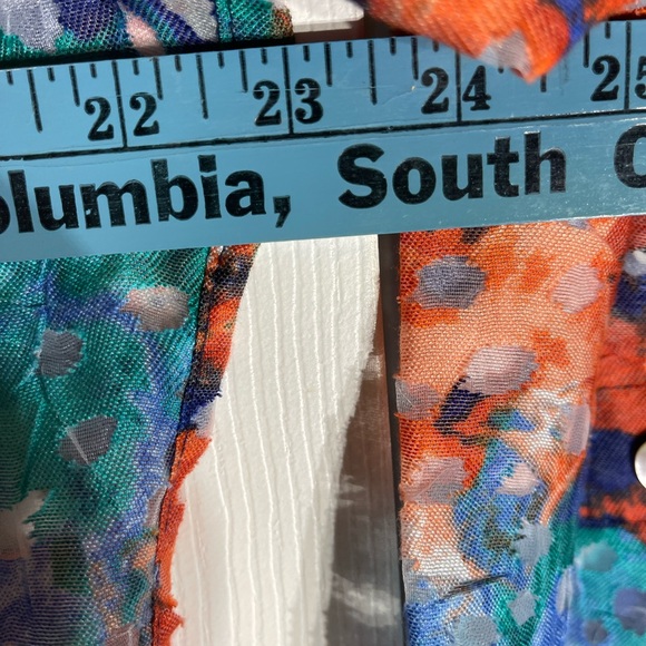 Ruby Rd Sheer Lace Floral Blouse size 18 Boho Hippie Vintage Y2K Artistic - Picture 7 of 13